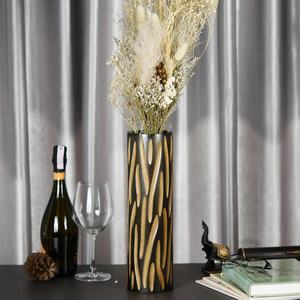 Vase de sol en aluminium fait main, couleurs et logo personnalisables, design côtier, décoration élégante pour la maison et le bureau - Product Image 1