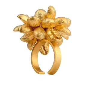 Porte-ronds de serviette en or bio Nouvelle décoration de maison et d'hôtel pour les mariages de Noël Occasions spéciales - Product Image 1