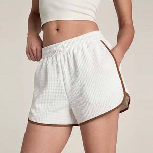 PIHA SPORTS <b>Women's</b> Elastic Waist Shorts High Waist Quick Dry Anti-Wrinkle Casual Summer Sportwear Loose Fit Solid Color 100% - Product Image 1