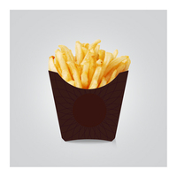Boîtes à frites de qualité alimentaire durables et élégantes en papier de haute qualité Emballage écologique pour snacks pour restaurants et cafés