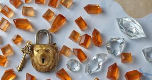 Heavy Duty Brass Key <b>Padlock</b> with Tiger Face Design Safety round Hook Shape Door Lock - Product Image 6