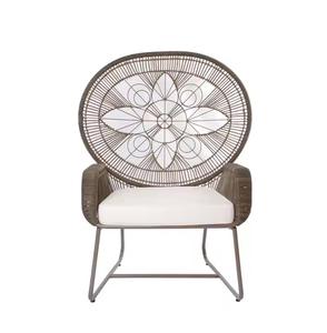 เก้าอี้เดี่ยวสีสันสดใสการออกแบบที่ทันสมัยระเบียงใช้ที่มีคุณภาพสูงชุดเฟอร์นิเจอร์กลางแจ้งที่สะดวกสบายพร้อมโต๊ะ1และเก้าอี้2ตัว - Product Image 4