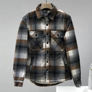 Camisas de Hombre al por Mayor Personalizadas, Camisa de Franela de Manga Larga, Tela a Cuadros Cálida, Diseño Casual de Moda, Camisas Modernas para Hombre de Uso Diario - Product Image 3