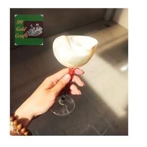 Copa de vino de concha Natural hecha a mano, copa de concha marina decorativa para Celebración de aniversario de boda - Product Image 2