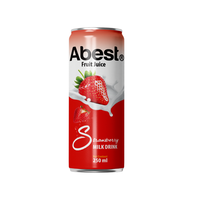 Abest Boisson naturelle au lait de banane OEM ODM Combo jus et lait en canettes Sortie d'usine Emballé dans des boîtes