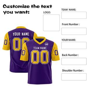 Camisetas de fútbol sublimadas de alta calidad hechas a medida, camiseta de fútbol americano transpirable de secado rápido - Product Image 4