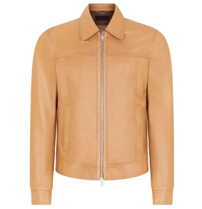 Nouveauté : Veste en cuir pour homme de haute qualité avec tissu en toile, imperméable et coupe-vent, service OEM disponible - Product Image 1