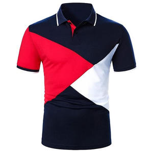 Golf hecho a medida para polos con logotipo bordado, patrón sólido informal de punto de poliéster y LICRA, imprime tu propio diseño - Product Image 4