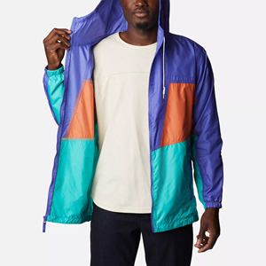 Chaqueta cortavientos de nailon personalizada OEM con cremallera, impermeable, ligera, para hombre, para correr al aire libre, chaqueta impermeable con capucha de nailon - Product Image 4