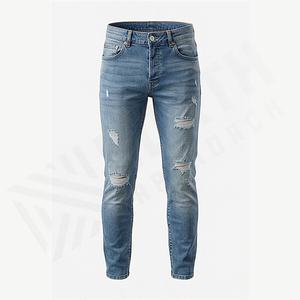 Pantalones Vaqueros de Mezclilla para Hombre 2025, Pantalones Ajustados, Vaqueros Ajustados para Hombre, Venta al por Mayor de Fábrica, Transpirables, Rectos, Servicio OEM - Product Image 1
