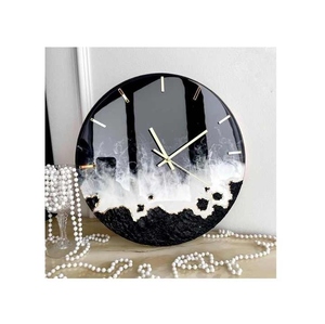 Reloj de pared de resina rústica de estilo náutico, decoración del hogar de tendencia con aspecto de piedra Natural, artesanías de resina populares - Product Image 4
