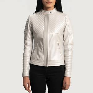GAF 2024 Diseño elegante Chaqueta de cuero para mujer de invierno de color sólido hecha en fábrica - Product Image 1
