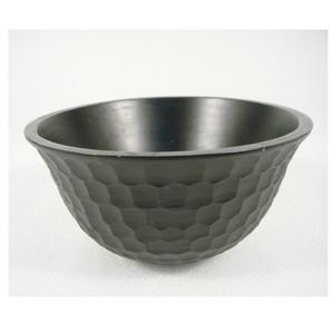 Bol de service profond en bois noir de conception de diamant pour l'usage élégant de portion de nourriture - Product Image 1