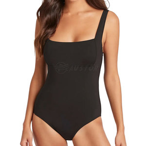 Maillot de bain durable sans couture confortable couleur noire respirant femmes maillot de bain - Product Image 2