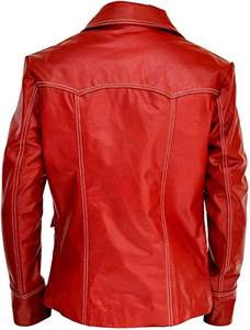 Women's Genuine Faux Leather Quilted <b>Smart</b> <b>Blazer</b> Jacket Logo Zipper Closure Warm Western Sport Breathable Autumn Unisex - Product Image 4