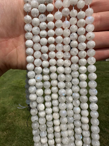 Collier en cristal naturel, perles de pierre de lune arc-en-ciel lisses, pierre rouge polie, bijoux, brin lâche, grossiste en pierres précieuses pour la guérison - Product Image 4