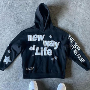 Fabricants de dernière mode de qualité supérieure Logo personnalisé Vêtements à capuche unisexe Sweat à capuche surdimensionné Sweat à capuche vierge poids lourd pour hommes - Product Image 1