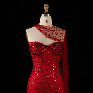 Robes de soirée sirène asymétriques en maille à une épaule Jancember LSZ711 - Product Image 4