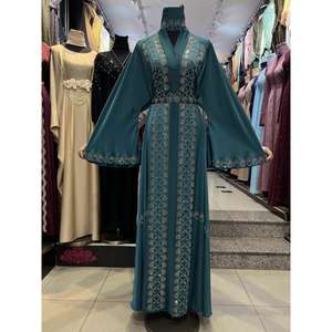 Abaya pour femmes, best-seller, de haute qualité, faite à la main, à manches longues, vintage, modeste, avec des perles décoratives, en tissu Nida premium - Product Image 5
