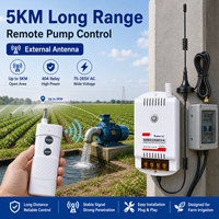 Interrupteur à distance sans fil 5KM 1 voie IP11 40A 75-265V avec antenne externe pour pompe moteur HONEST HT-9220KG-1