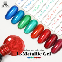 ICE NOVA Chrome Nail OEM Effet Miroir Métallique Holographique Aurora Pour Nail Art Gel Vernis Sirène Trempage Poudre Gel Vernis Ensemble