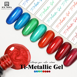 ICE NOVA Chrome Nail OEM Effet Miroir Métallique Holographique Aurora Pour Nail Art Gel Vernis Sirène Trempage Poudre Gel Vernis Ensemble - Product Image 4