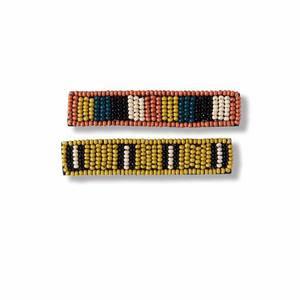 Ethnic beaded <b>barrette</b>, Indigenous <b>hair</b> clip, Huichol <b>hair</b> accessory, Native beaded product, , Indigenous made, powwow regalia - Product Image 5