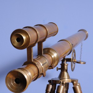Telescopio marino victoriano, modelo decorativo náutico, de aluminio ligero, para mesa, 101.6Lx6.6Wx162.6H cm - Product Image 3