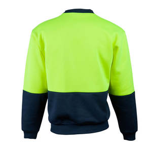100% algodón de dos tonos de marca Hi Visibility Hoodies para hombre Hi Vis Full Zip Fleecy Hoodie adultos - Product Image 5