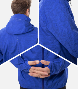 แจ็กเก็ตกันลมมีฮู้ดของผู้ชายเสื้อคลุมกันลมมีฮู้ดกันน้ำน้ำหนักเบาออกแบบโลโก้ได้ตามต้องการ - Product Image 4