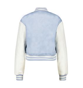 Chaquetas Varsity de Satén Cortadas Personalizadas de Alta Calidad para Mujer, Chaqueta Universitaria de Satén de Primera Calidad, Superventas - Product Image 2