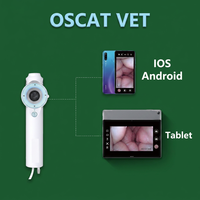 Gastroscope vétérinaire portable OSCAT HD 1MP, tube flexible, longueur de travail 1200 mm, examen gastroscopique des animaux, instrument vétérinaire