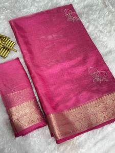 Effortless elegance meets vibrant charm with this Designer fancy <b>saree</b> with running <b>blouse</b> piece for birthday party & function - Product Image 6
