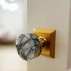 Poignée de porte en marbre blanc conique, couleur, forme et taille personnalisées, fabriqué en Inde - Product Image 2