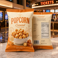Sacs d'emballage personnalisés en aluminium imprimé pour bonbons, protéines, chips, sacs métalliques en plastique laminé pour pop-corn