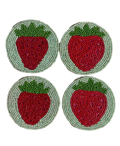 Juego de 4 Posavasos Bordados a Mano con Cuentas, Elegantes para Decoración de Mesa de Comedor, Lujo Exclusivo de la India - Product Image 6