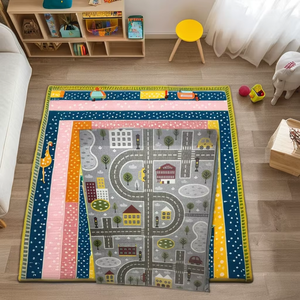 Best Shine Frize Collection Nouveau tissage plat à poils bas fabriqué en Turquie pour un usage domestique pour les enfants en polypropylène - Product Image 1