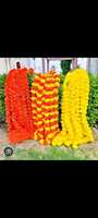 Rangkaian Bunga Krisan Buatan Gaya India, Karangan Bunga Dandelion, Dekorasi Latar Belakang Pernikahan, Properti Dekorasi, Karangan Bunga Marigold