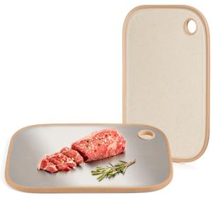 Tabla de Cortar de Acero Inoxidable de Primera Calidad con Borde de Silicona Suave, Perfecta para Uso Higiénico en la Cocina y Clases de Cocina - Product Image 6