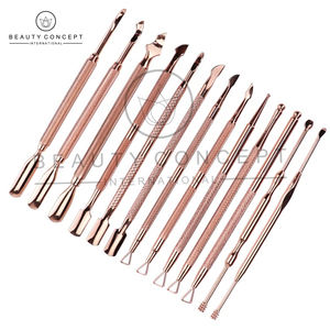 Herramienta de peluquería de uñas de acero inoxidable antioxidante de doble función, empujador de cutículas preciso ecológico para el cuidado de las uñas - Product Image 2