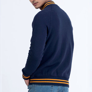 ผ้าฮิปฮอปของผู้ชายเสื้อแจ็กเก็ตเบสบอลสำหรับผู้ชายเสื้อแจ็กเก็ตคอปกเสื้อกราฟฟิตีปักด้วยหมวก - Product Image 4