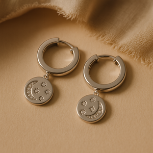 Fine Cuff Earrings Galaxy <b>Huggies</b> - Product Image 4