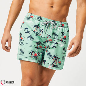 Pantalones Cortos Deportivos Casuales de Algodón y Poliéster para Hombre con Logotipo Personalizado, Ecológicos, Transpirables, de Secado Rápido, con Cierre de Cordón - Product Image 3