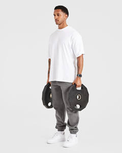 Gran oferta, ropa deportiva informal de ajuste Atlético gris acero, Joggers para hombre para entrenamiento de gimnasio, pantalones de chándal de mezcla de algodón, pantalones y pantalones para hombre - Product Image 6