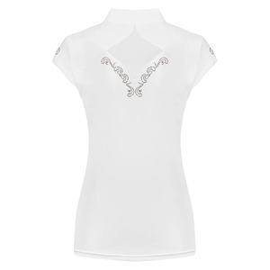 Prix de gros Chemises de base d'équitation à manches courtes Vêtements équestres ajustés et confortables, durables et extensibles pour femmes - Product Image 2