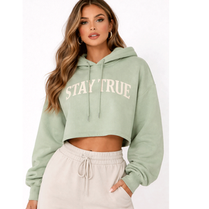 เสื้อครอปท็อปผู้หญิง ผ้าริบ ทรงทันสมัย สไตล์ลำลอง ผ้าฝ้ายคุณภาพสูง ขายส่งจากโรงงาน - Product Image 1