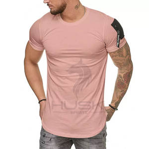 เสื้อยืด2023ถักคอกลมผ้าสแปนเด็กซ์สำหรับผู้ชายเสื้อยืดมีกระเป๋าผ้าฝ้ายแบบกำหนดเองสำหรับฤดูร้อน - Product Image 5