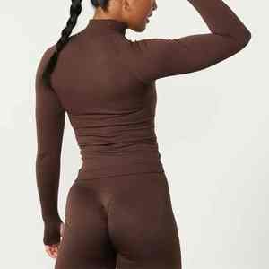 2025 Custom <b>Women's</b> Fitness Sportswear Set Yoga <b>Jacket</b>, Workout Leggings & Sports Bra Activewear - Product Image 6