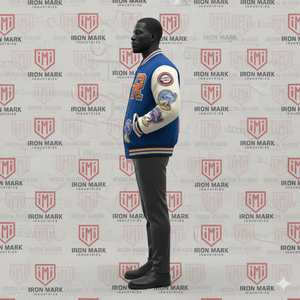 Chaqueta Varsity Casual de Primavera para Hombre, Delgada, Transpirable, de Alta Calidad, con Bordado Chenille y Mangas de Piel, Personalizable, Estilo Béisbol - Product Image 3