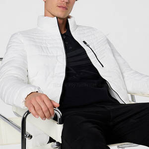 Blouson matelassé pour homme, couleur personnalisée, style urbain, logo sur le devant, coupe-vent, vêtement de mode hivernal - Product Image 2